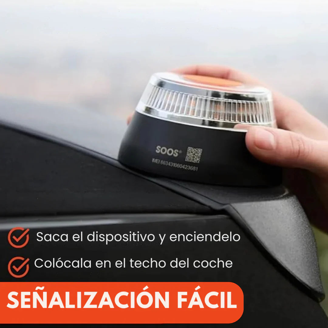 🚨DarkFairy Luz de Emergencia V16 Aprobada por la DGT con Geolocalización 3.0 – Señalización de Ubicación para Automóviles, Plan de Datos Incluido – Base Magnética IP54 – Cumple con la Normativa 2026.