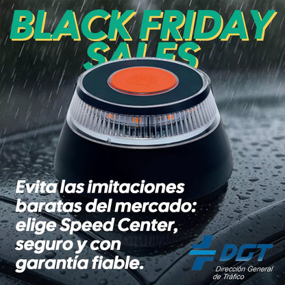 🚨DarkFairy Luz de Emergencia V16 Aprobada por la DGT con Geolocalización 3.0 – Señalización de Ubicación para Automóviles, Plan de Datos Incluido – Base Magnética IP54 – Cumple con la Normativa 2026.